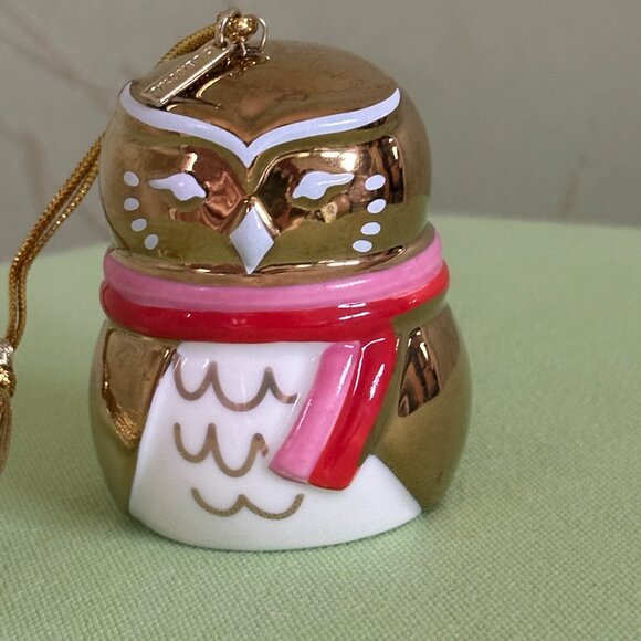 KATE SPADE BE JOLLY OWL ORNAMENT:NIB OWL - Picture 7 of 13